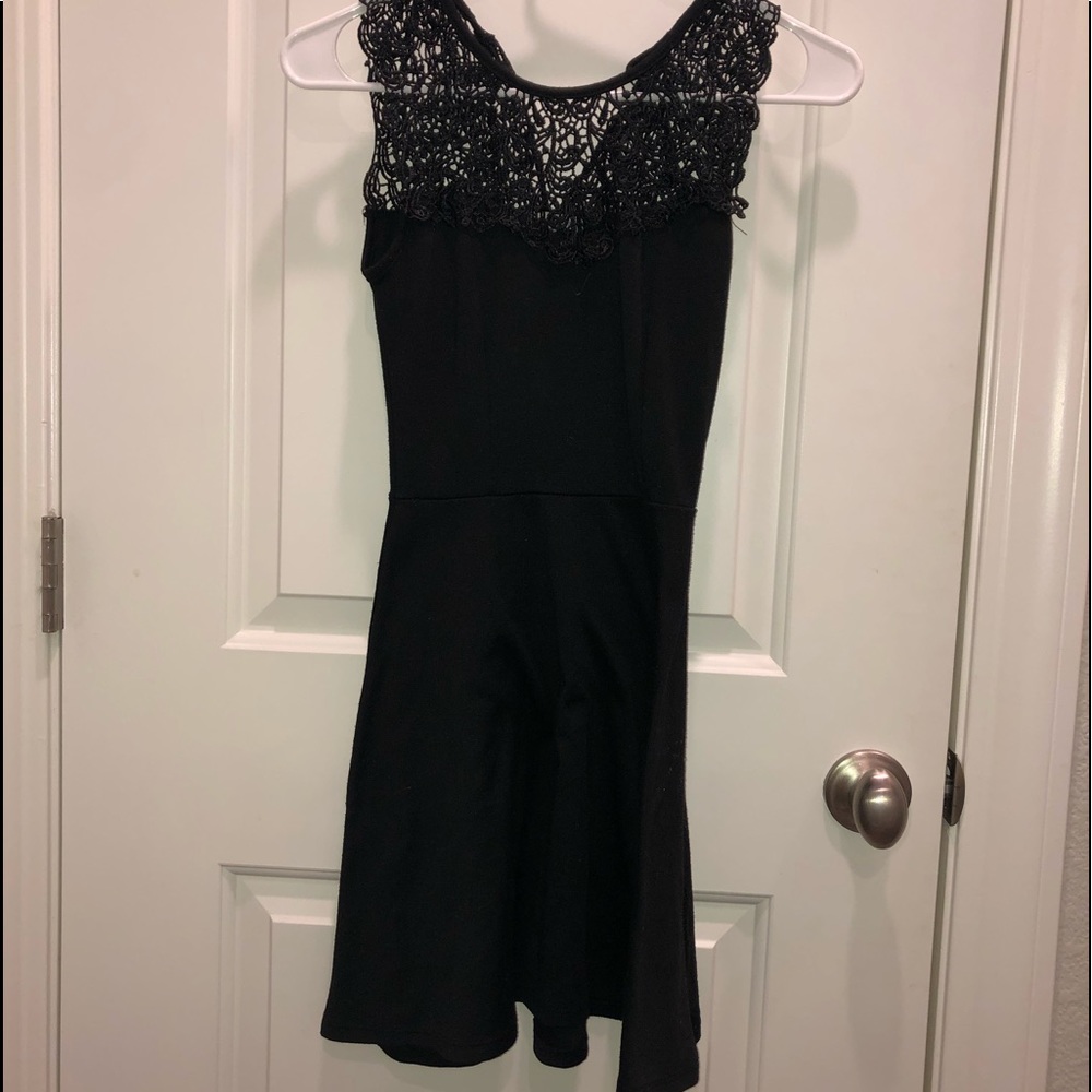 Black mini dress